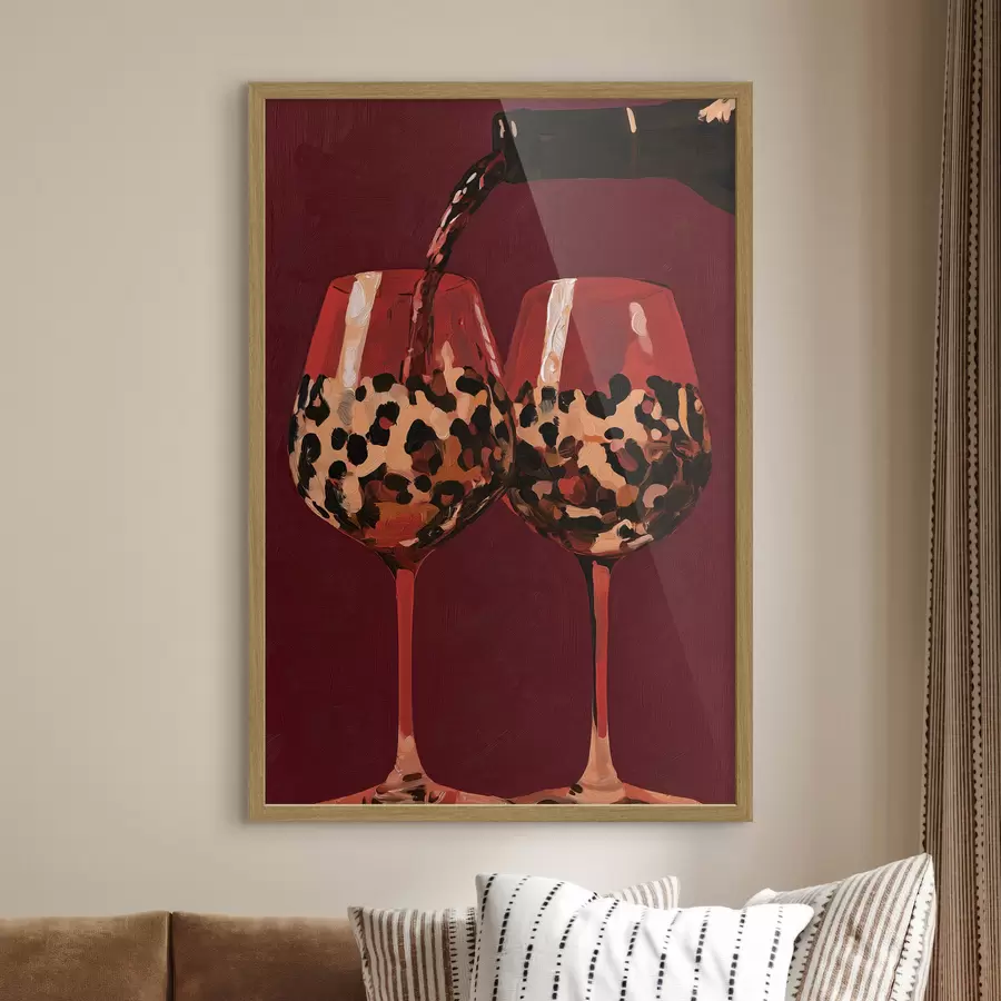 Papier peint Deux verres à vin f50900
