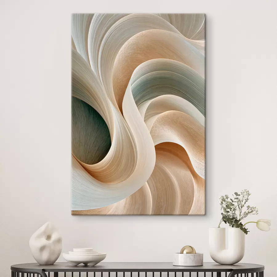 Tableau Vagues abstraites et délicates s50856