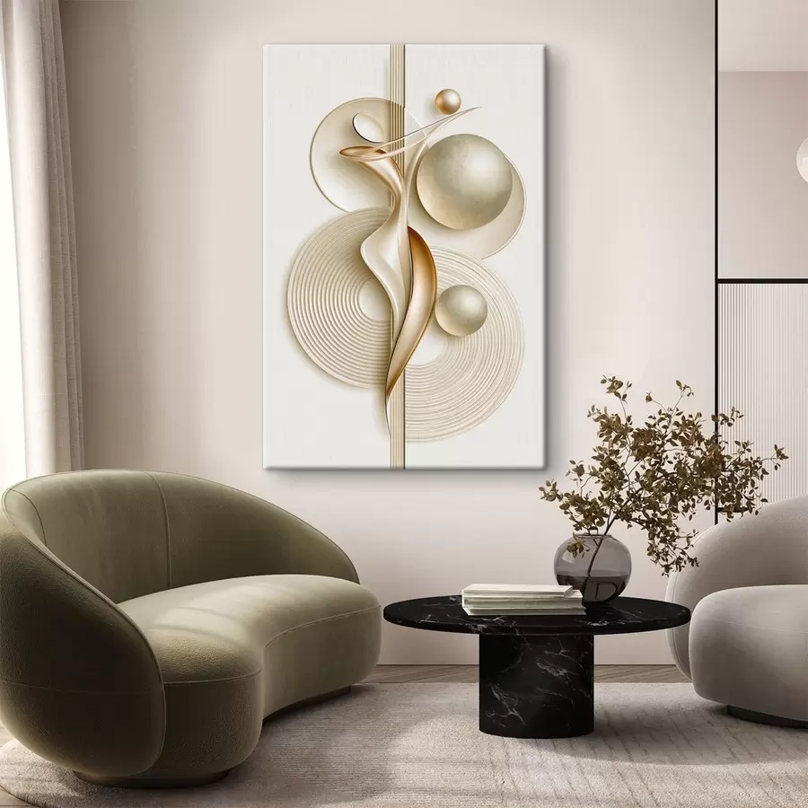 Tableau Élégante figure abstraite avec des boules s50859