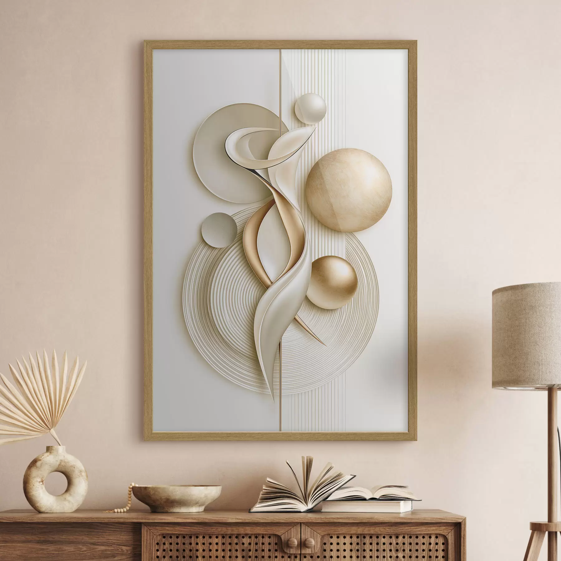 Papier peint Figure abstraite avec des boules f50860