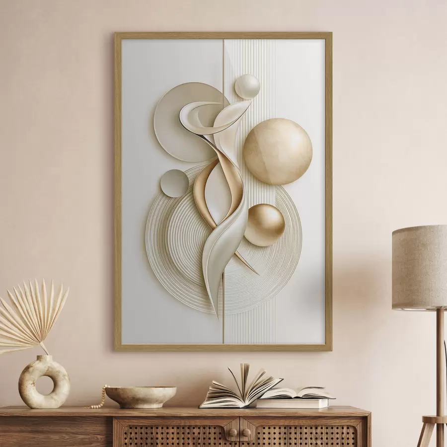 Papier peint Figure abstraite avec des boules f50860