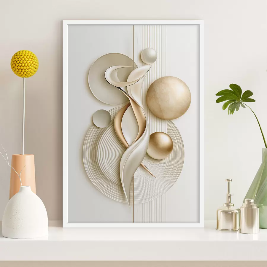 Papier peint Figure abstraite avec des boules f50860