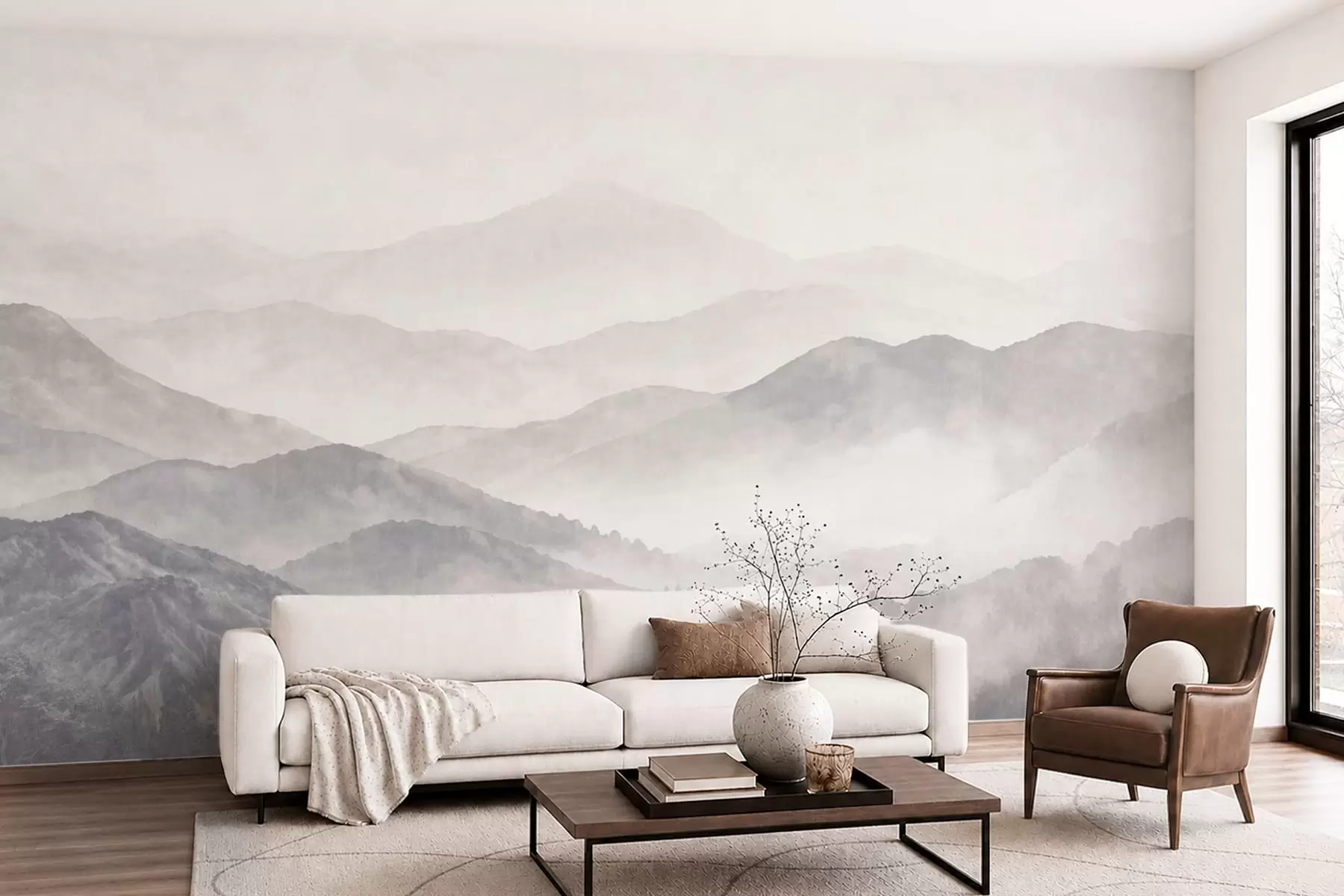 Papier peint Montagnes en strates w05925