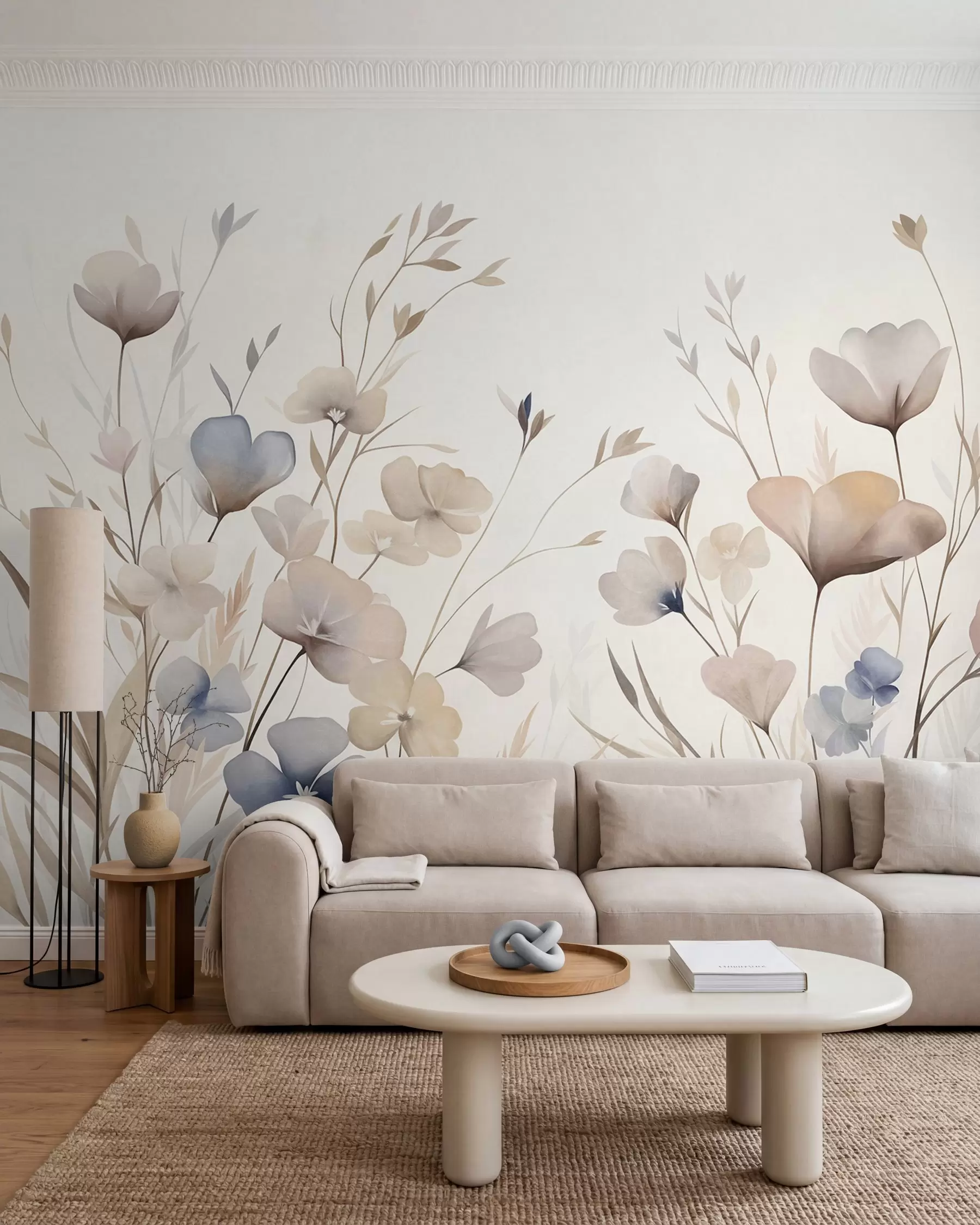 Papier peint Fleurs des champs en pastel w10065