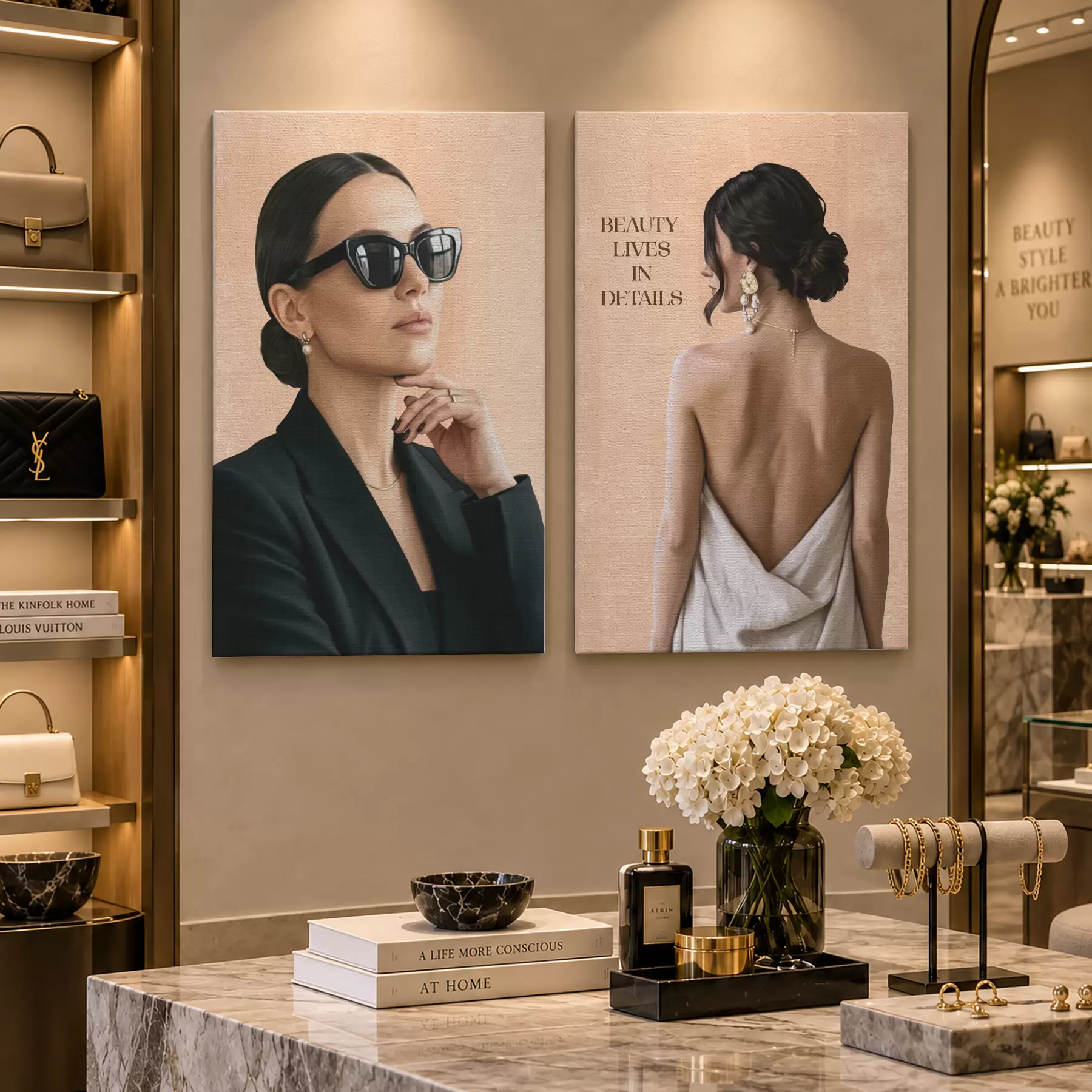 Tableau Deux portraits de style m30992