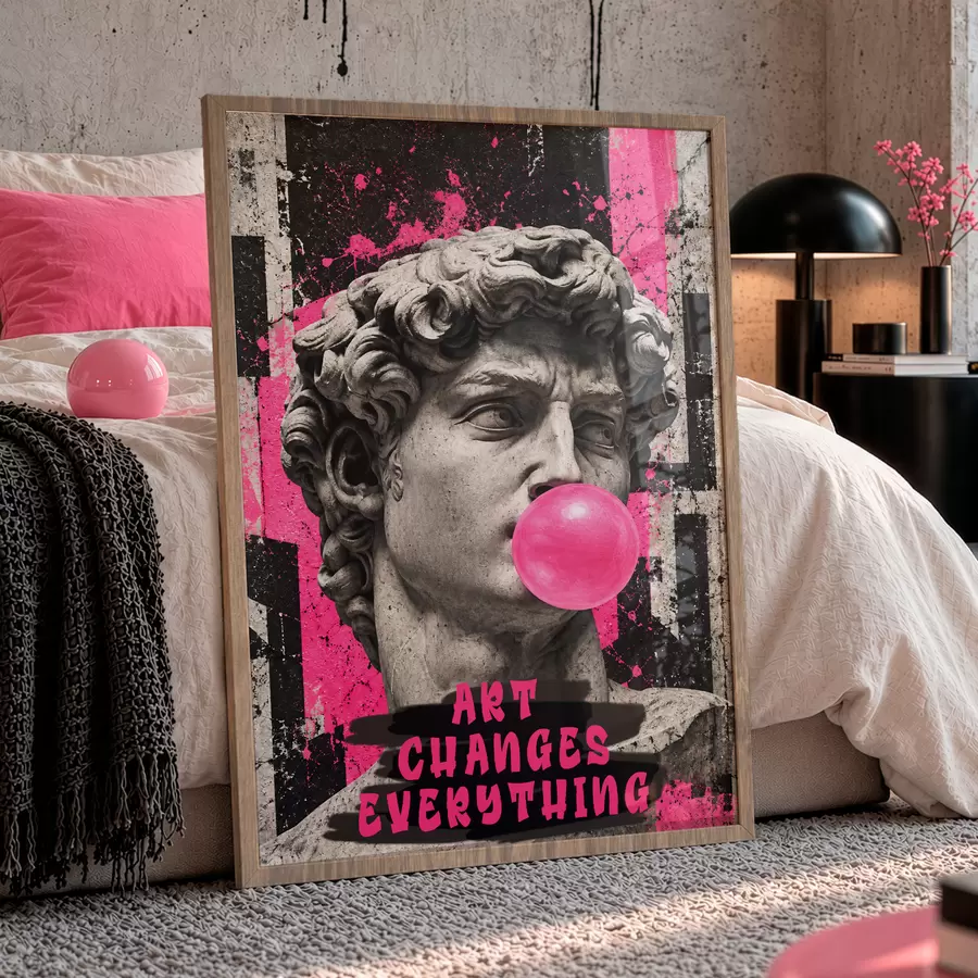 Papier peint L'art change tout f50645