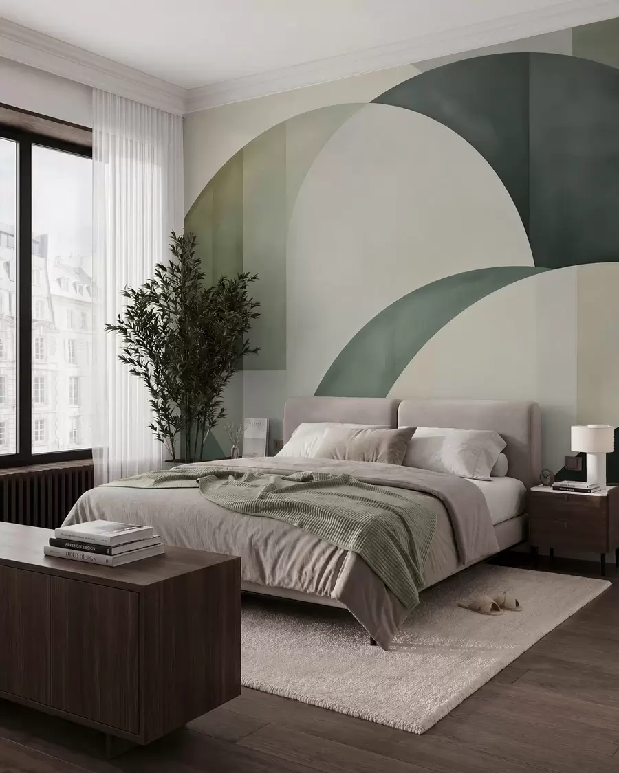 Papier peint Arches vertes w05943