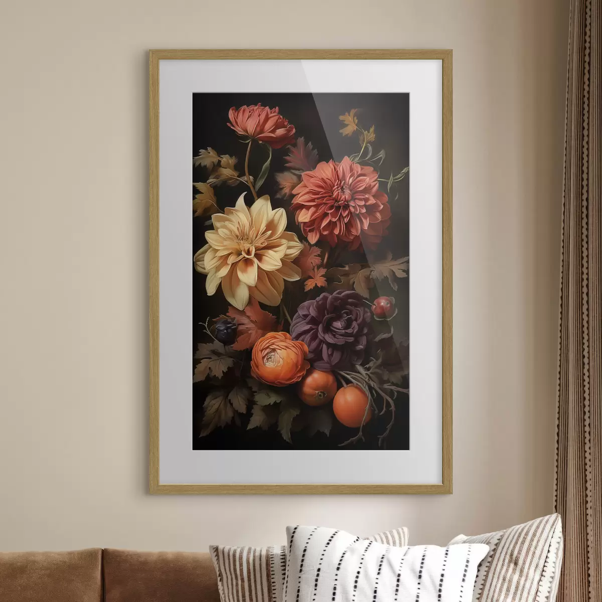 Poster Automne dans les dahlias f50909
