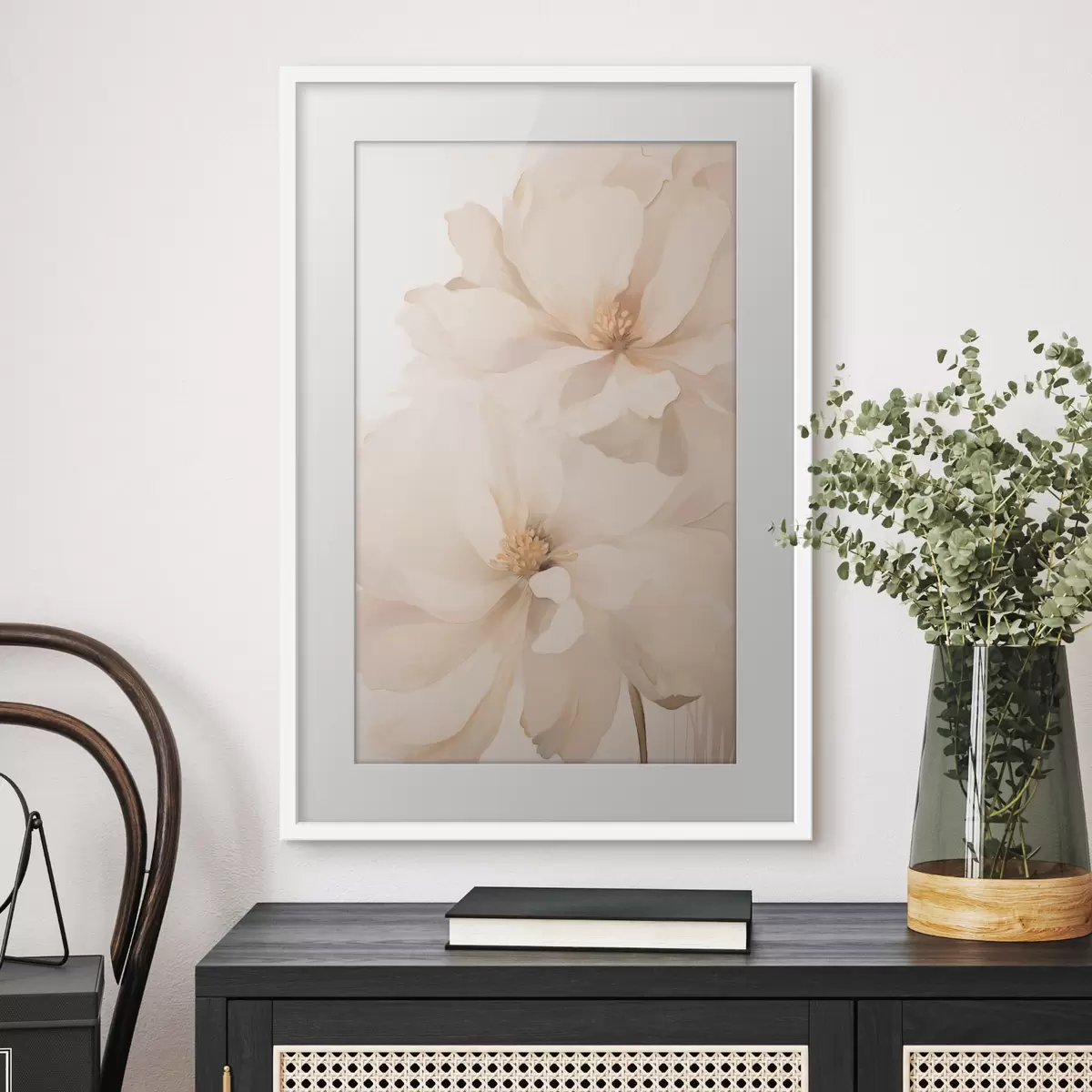 Poster Pivoine crème délicate f50910