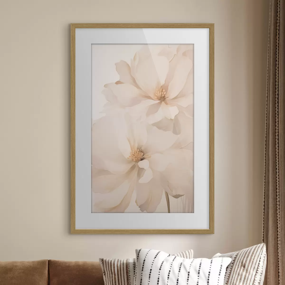 Poster Pivoine crème délicate f50910