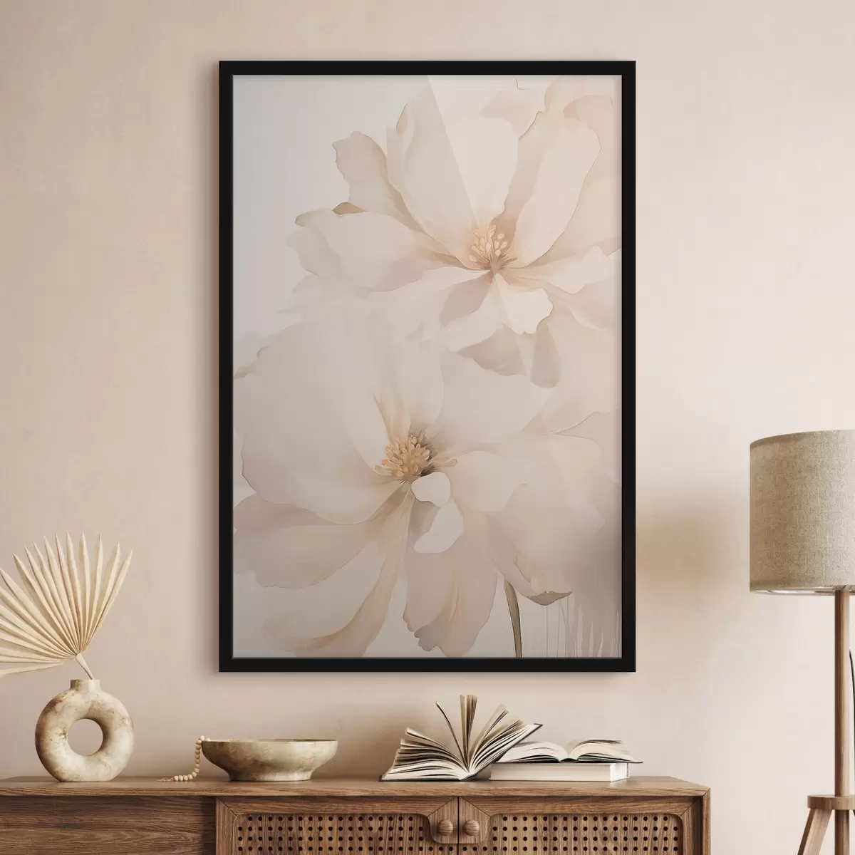 Poster Pivoine crème délicate f50910