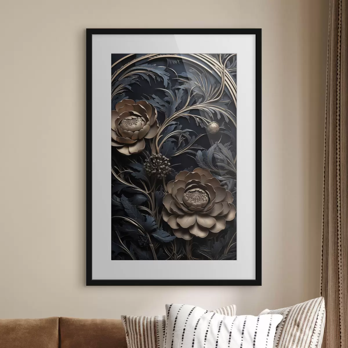 Poster Fleurs de lueur sombre f50918