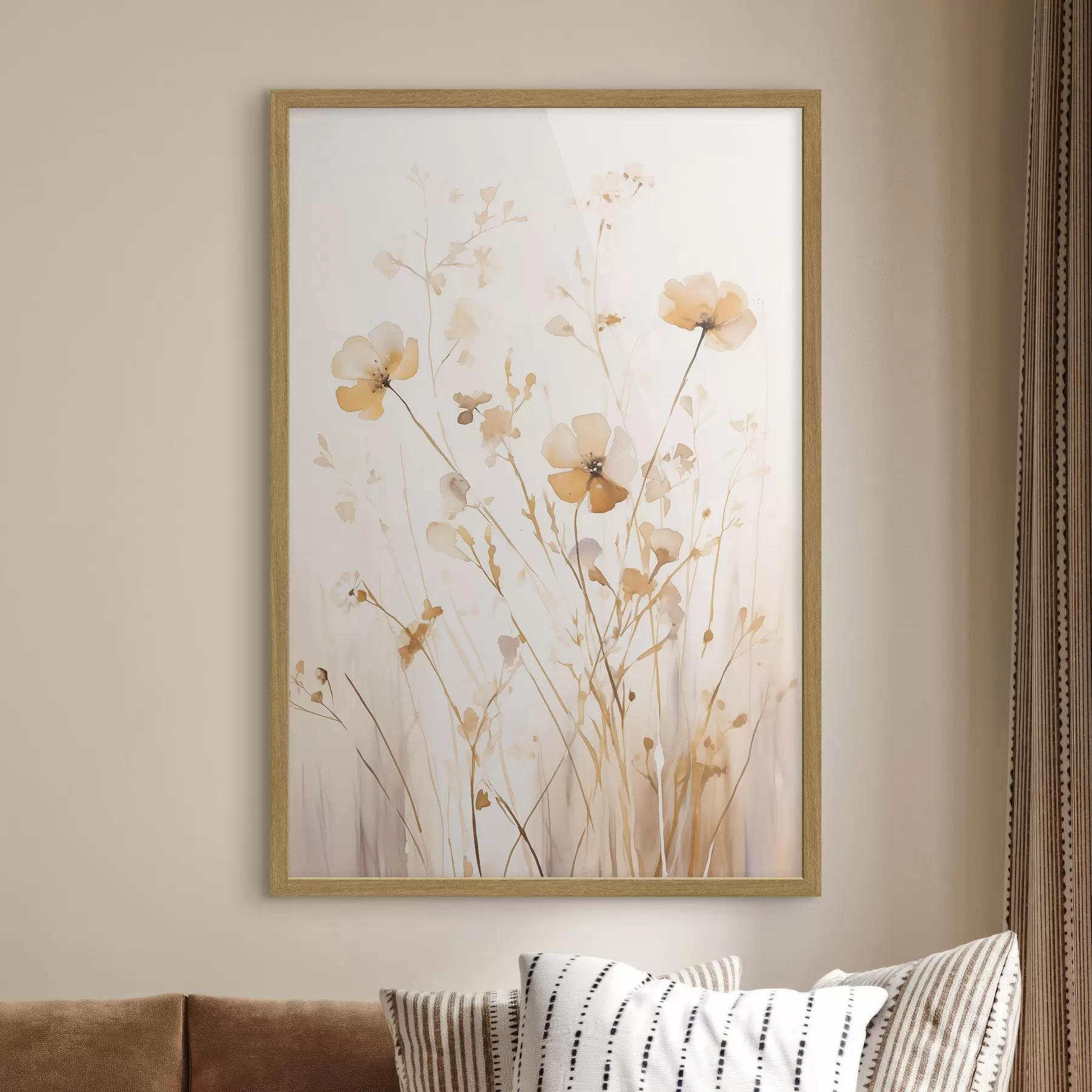 Papier peint Fleurs sauvages aériennes baignées de rayons de soleil f50920