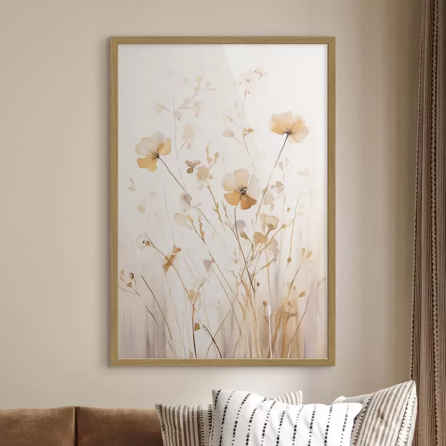Papier peint Fleurs sauvages aériennes baignées de rayons de soleil f50920