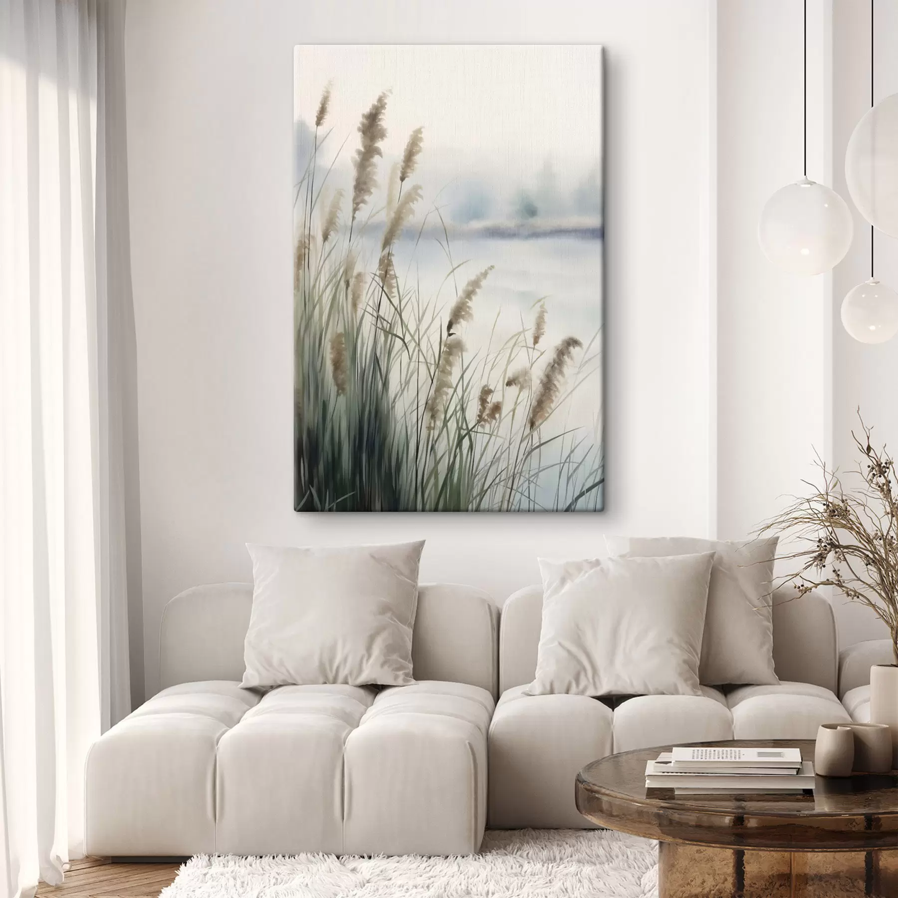 Tableau Roseaux sur la rive paisible s50963