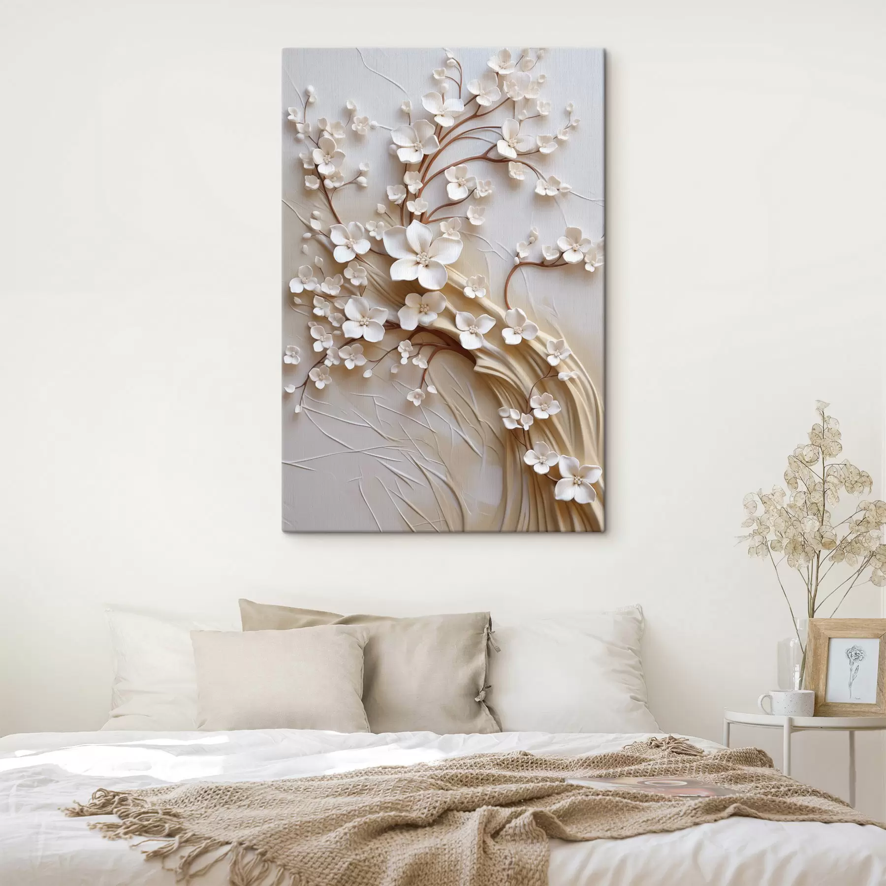 Tableau Fleurs sur la branche courbe s50971