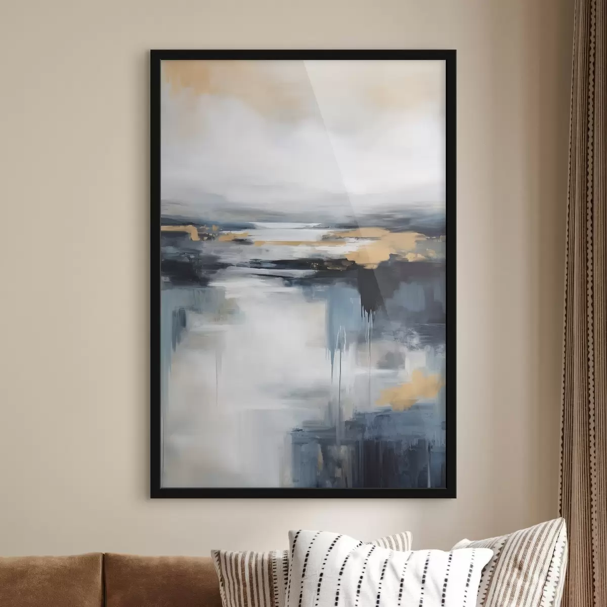 Poster Lointain jaune f50945