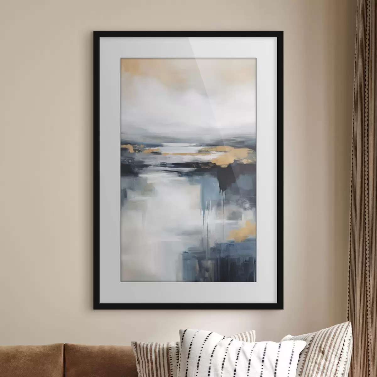 Poster Lointain jaune f50945