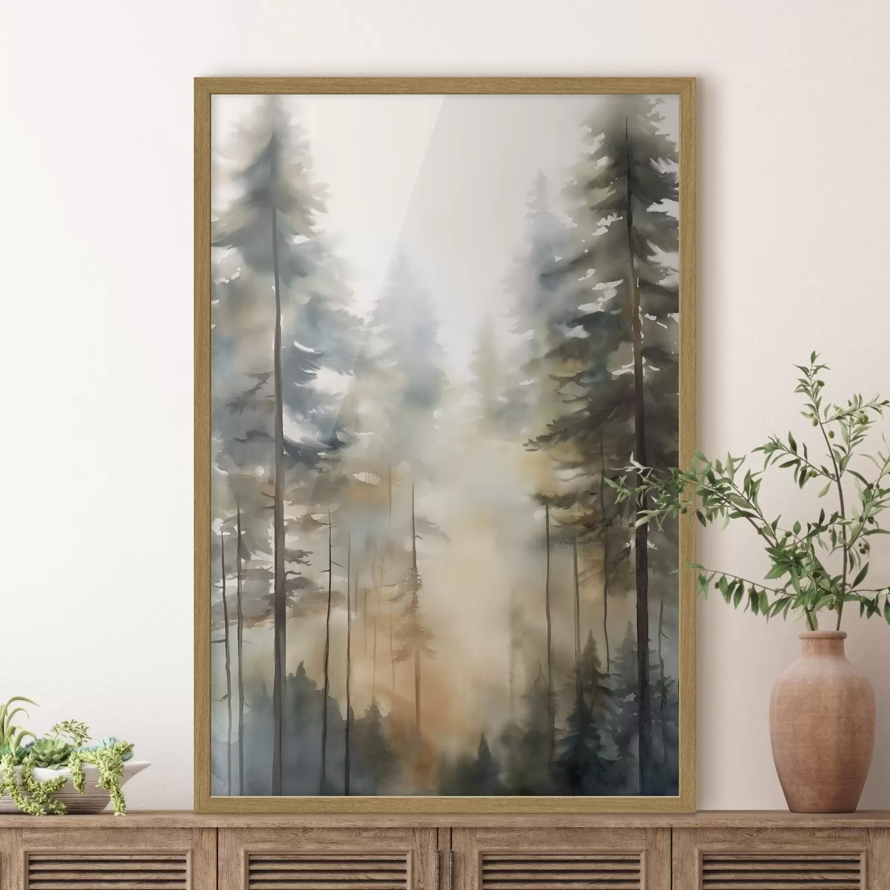 Papier peint Soleil parmi les pins f50948