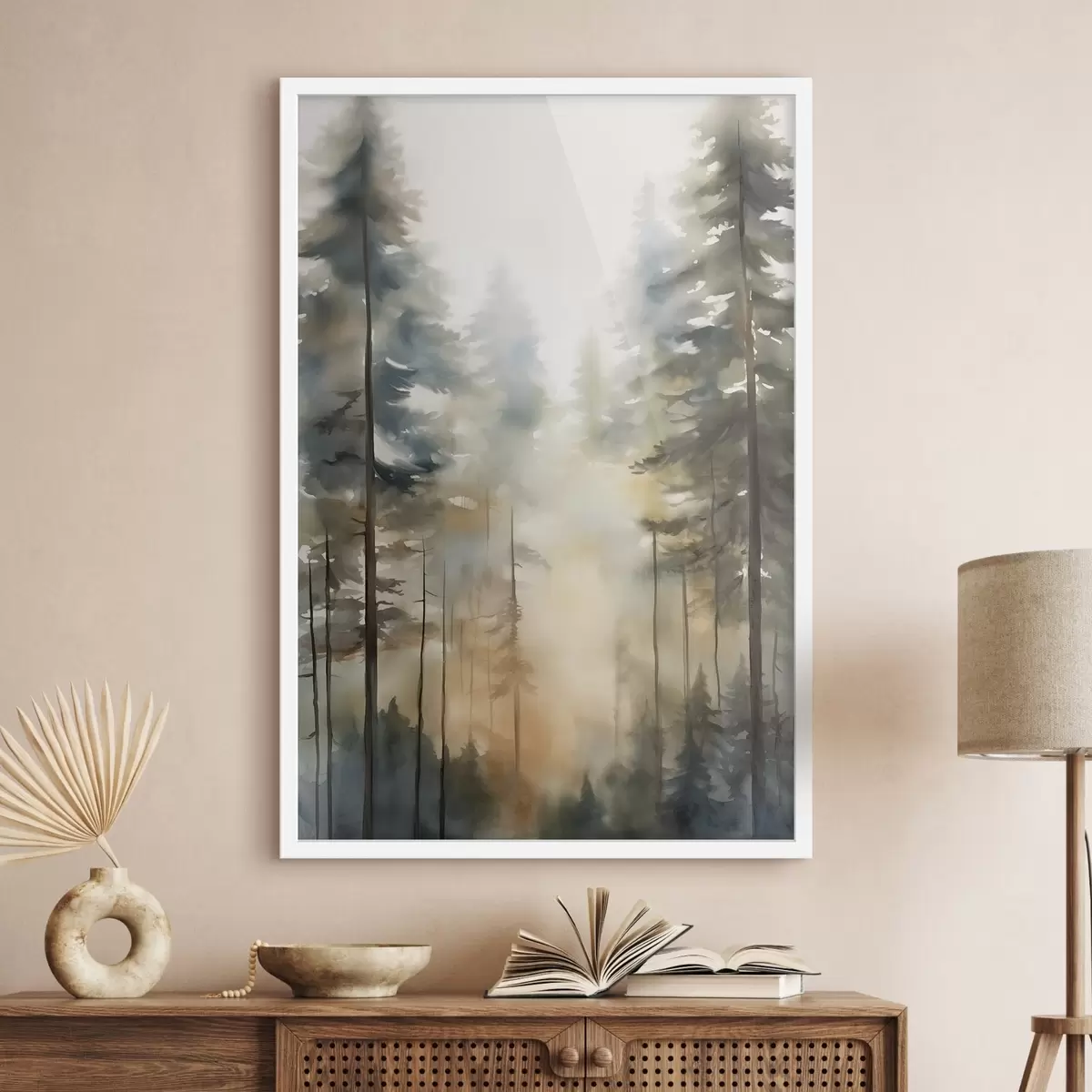 Poster Soleil parmi les pins f50948
