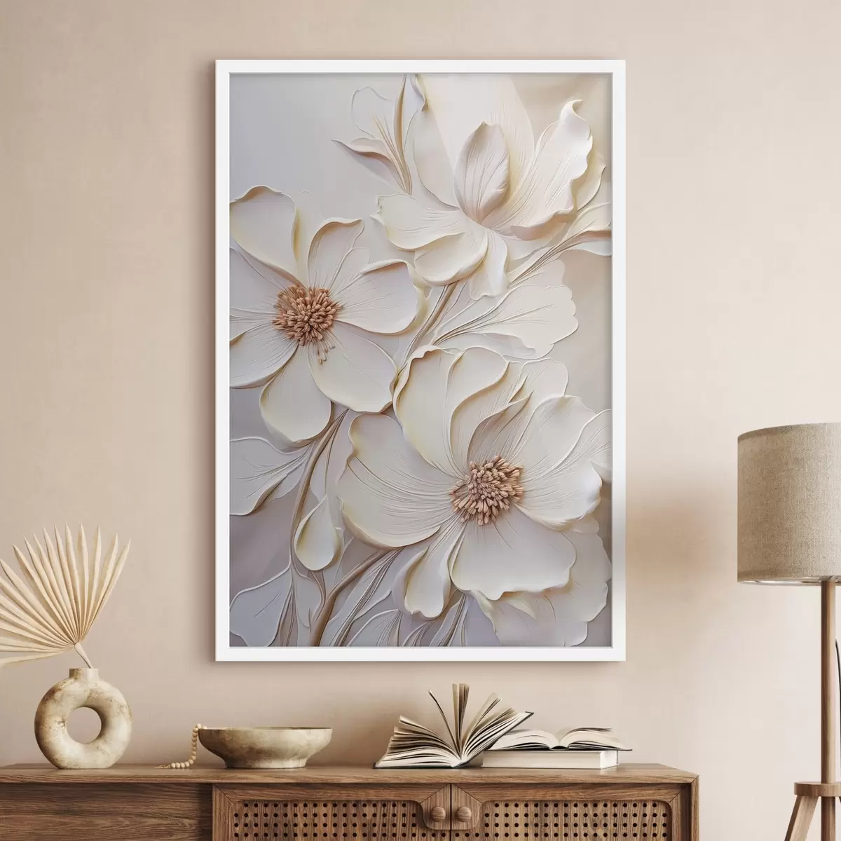 Poster Confidence couleur crème f50958