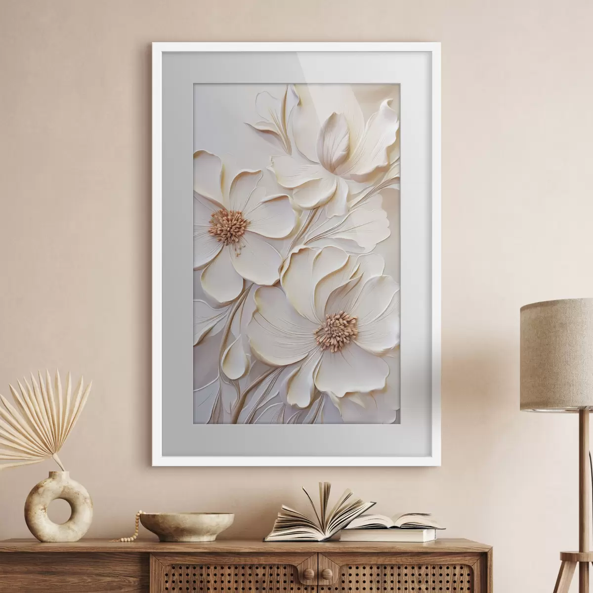 Poster Confidence couleur crème f50958