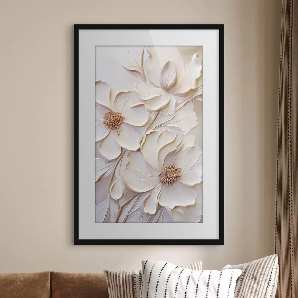 Poster Confidence couleur crème f50958