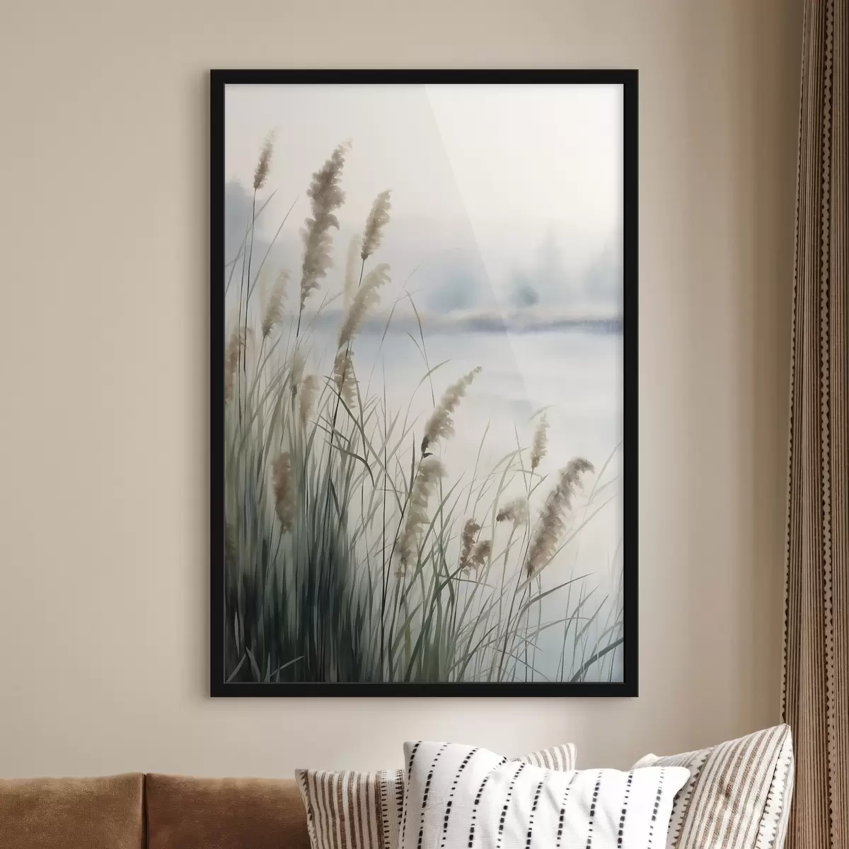 Poster Herbes dans la brume f50963