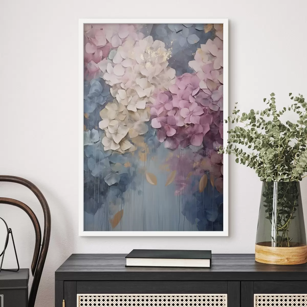 Poster Étreinte d’hortensias f50967