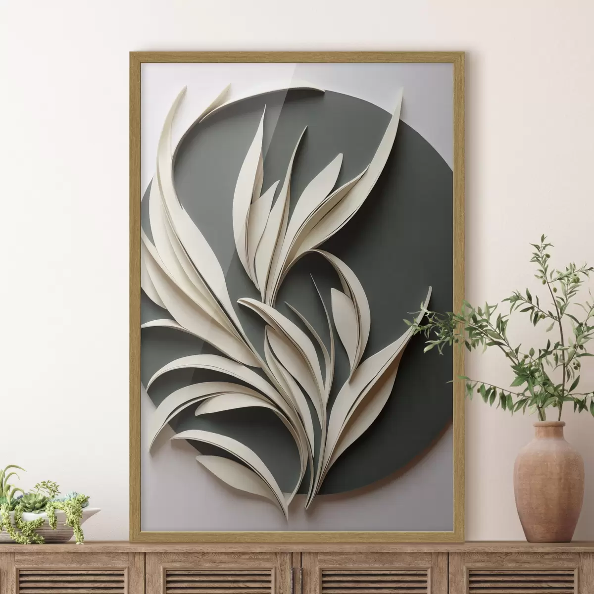 Poster Feuilles en danse f50975
