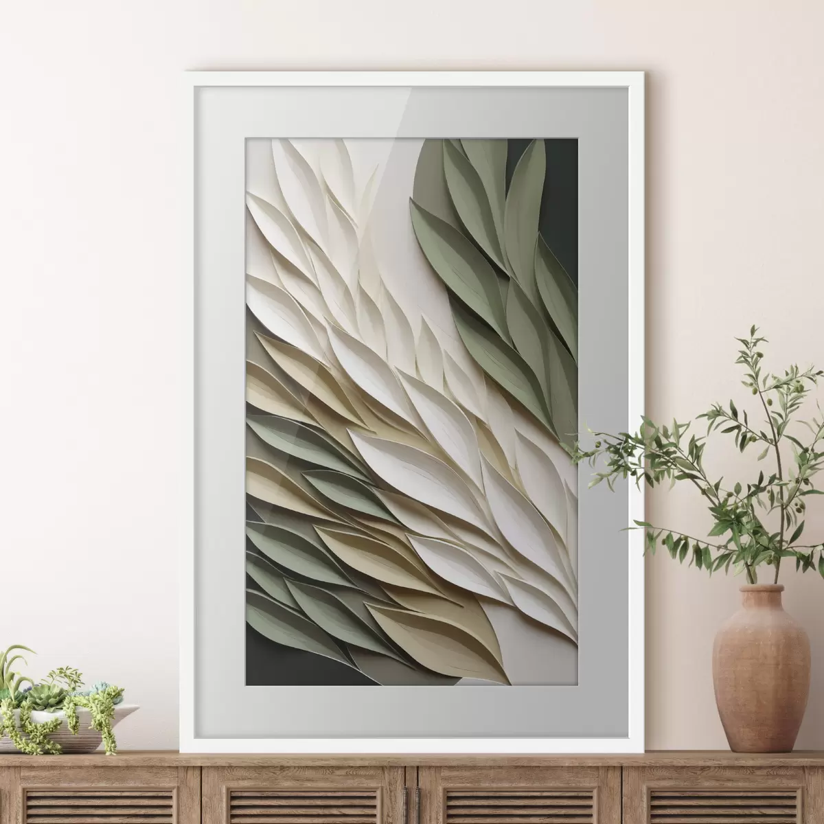Poster Ailes de feuilles vertes f50976