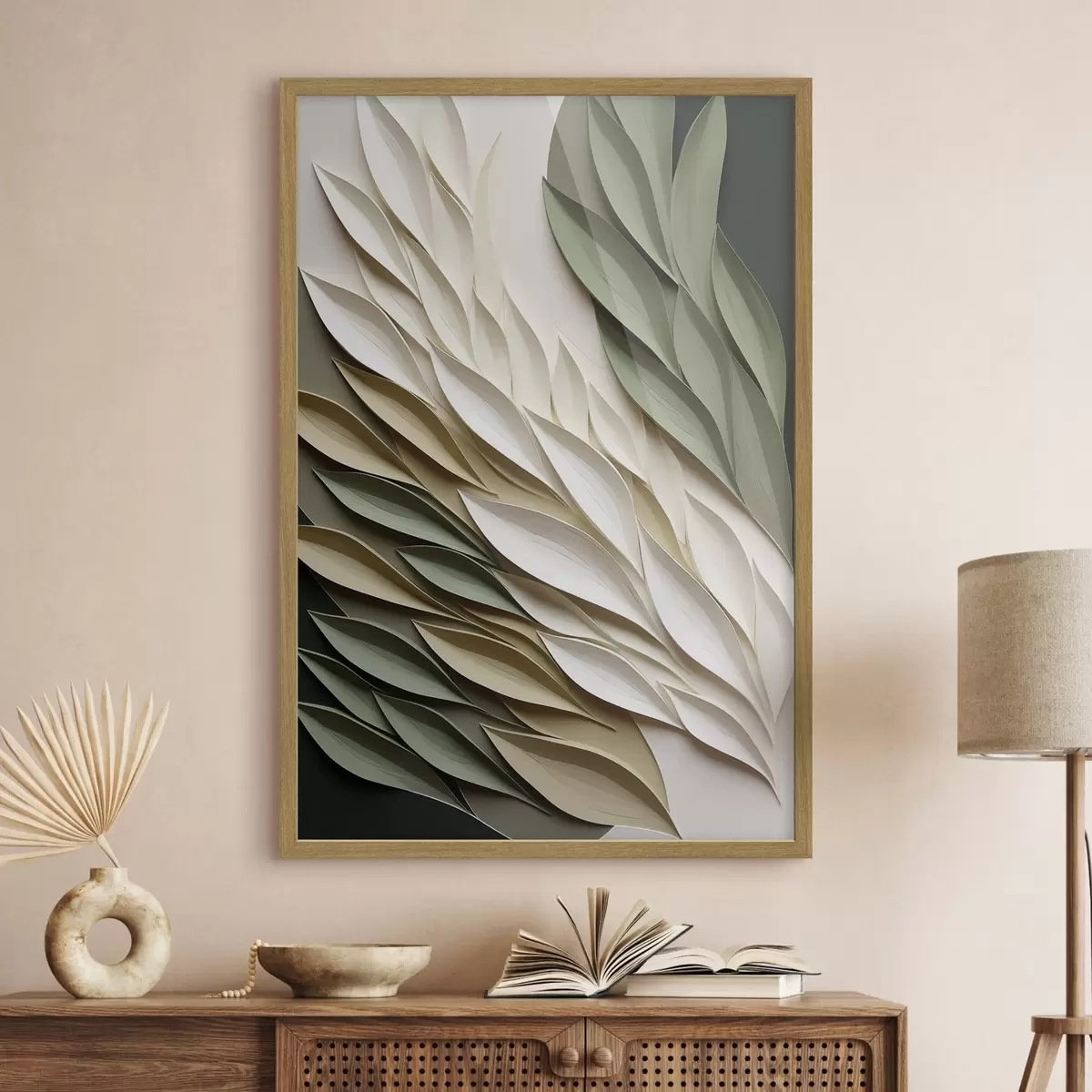 Poster Ailes de feuilles vertes f50976