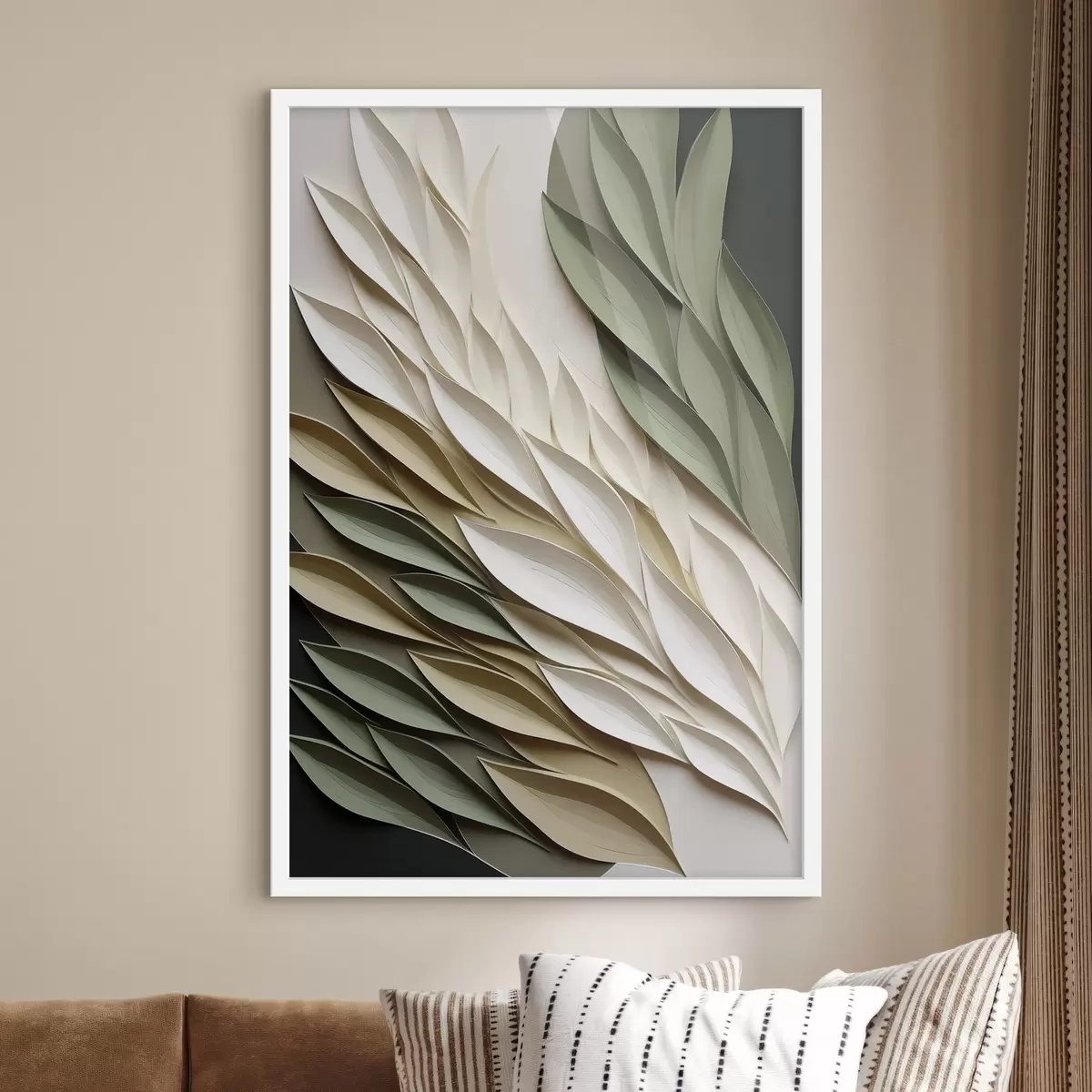 Poster Ailes de feuilles vertes f50976