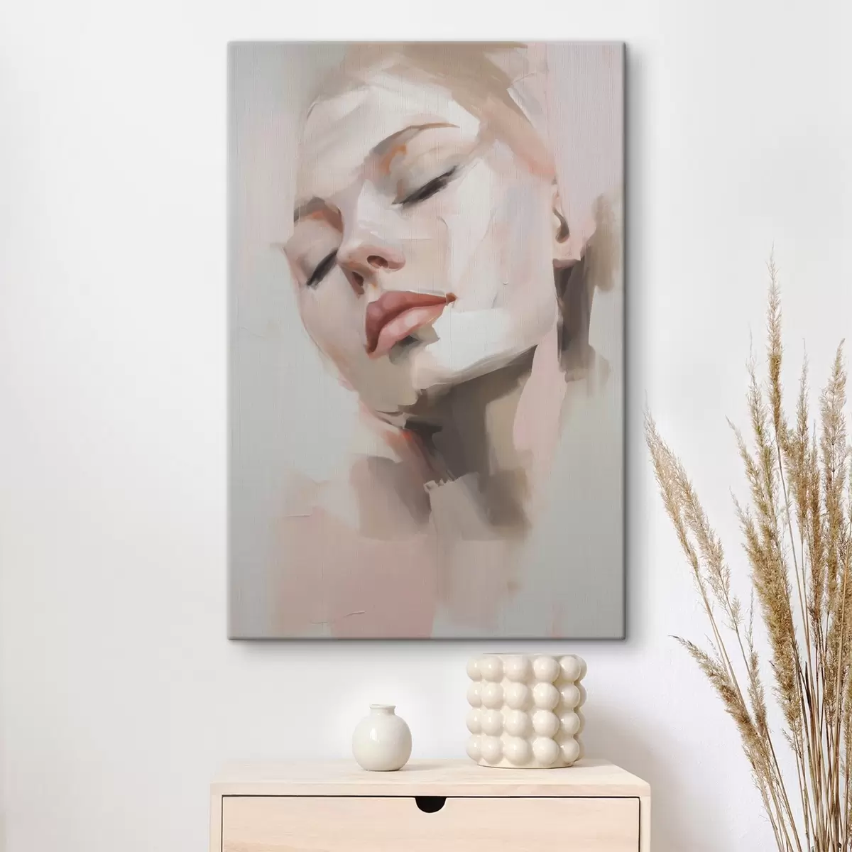 Tableau Portrait abstrait d'une jeune femme s50977