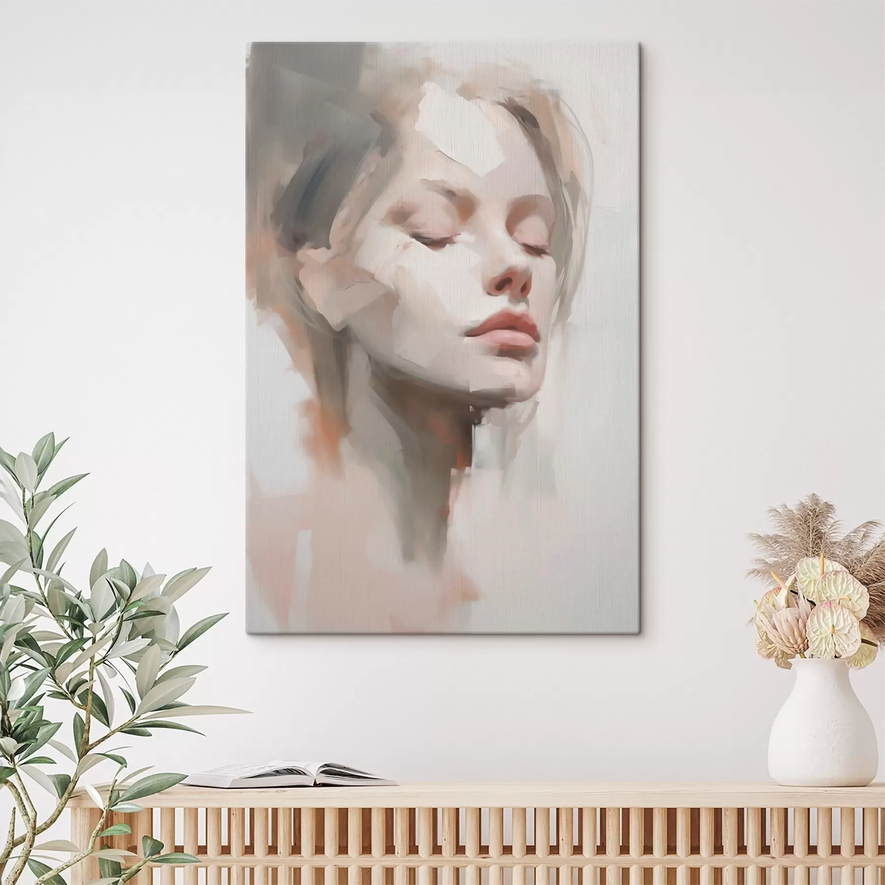 Tableau Visage dans la lumière pâle s50978