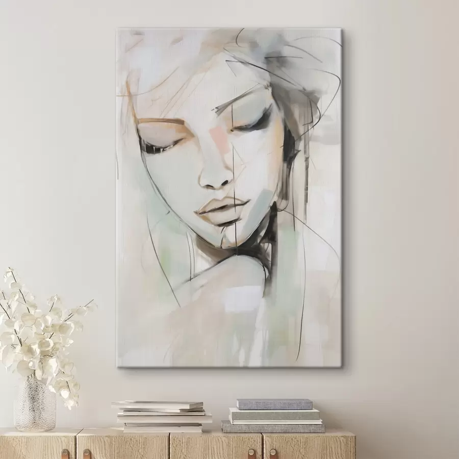Tableau Portrait, imitation d'un tableau s50979