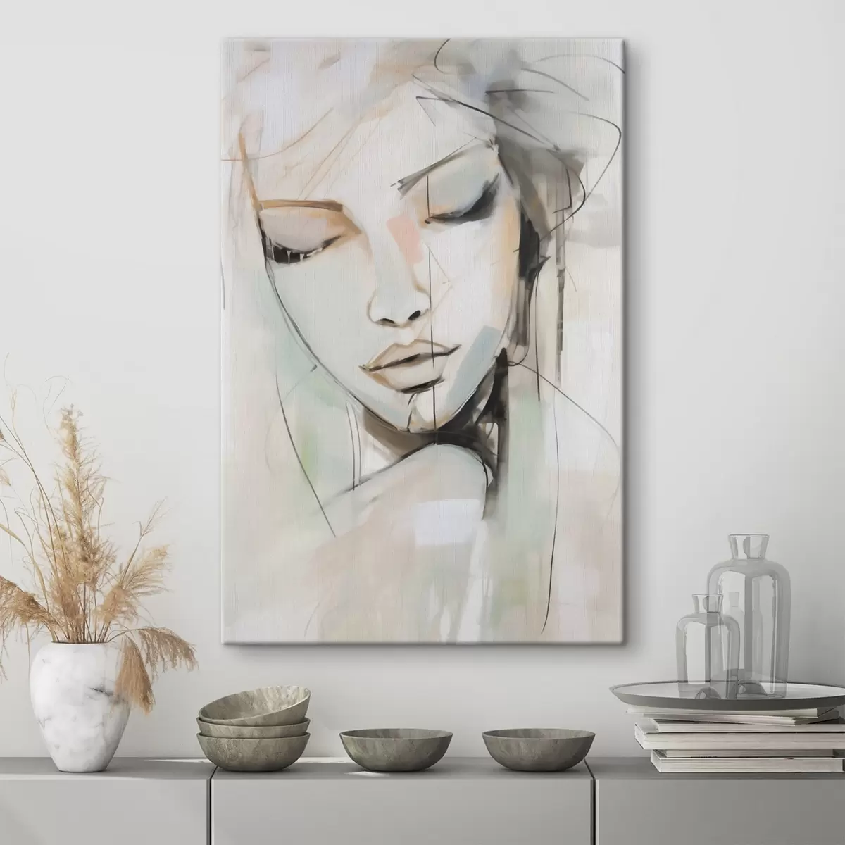 Tableau Portrait, imitation d'un tableau s50979