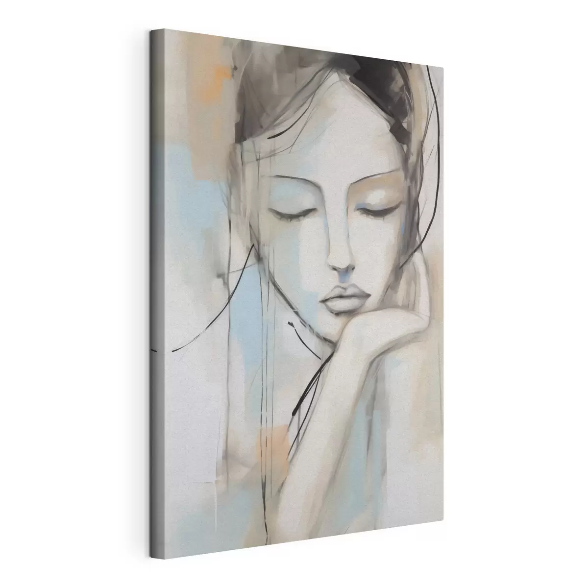 Tableau Portrait abstrait, imitation d'un tableau s50980