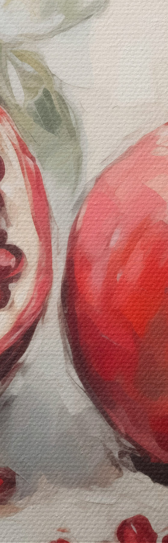 Tableau Grenades mûres, peinture d'imitation s50981