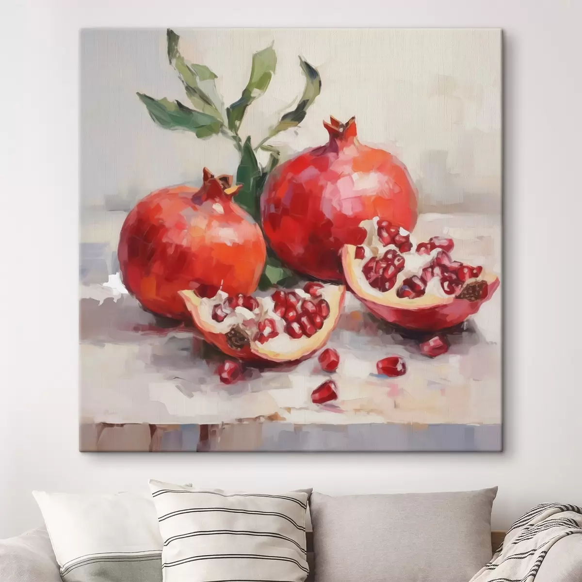 Tableau Grenades, peinture d'imitation s50982