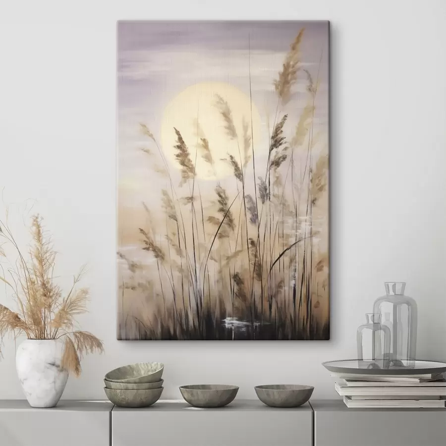 Tableau Herbes abstraites, peinture d'imitation s50986