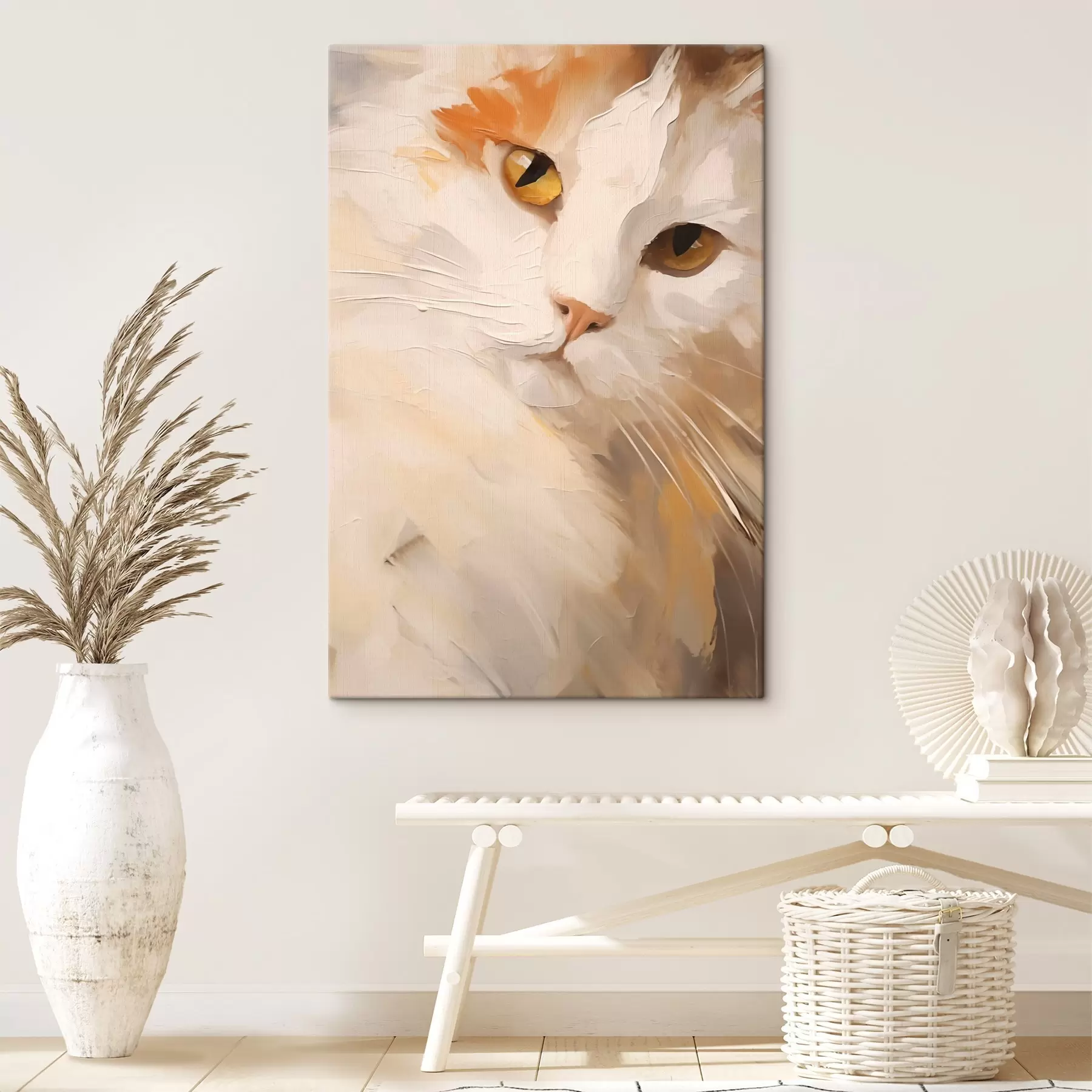 Tableau Chat, peinture d'imitation s50987