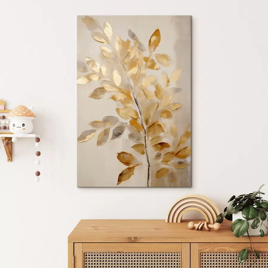 Tableau Feuillage, peinture d'imitation s50993
