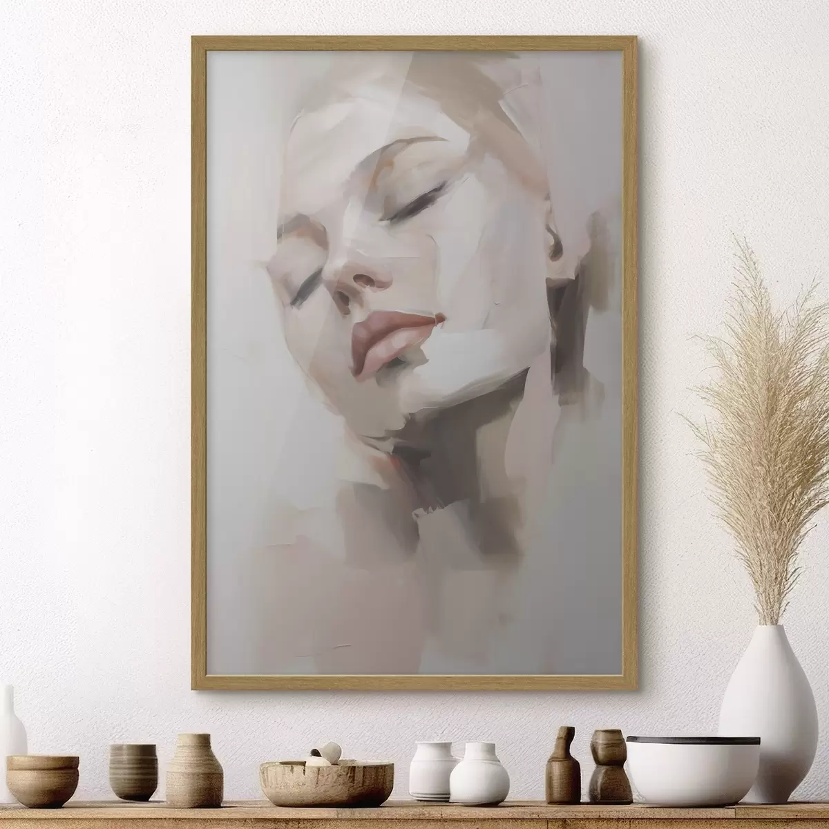 Poster Portrait abstrait d'une jeune femme f50977