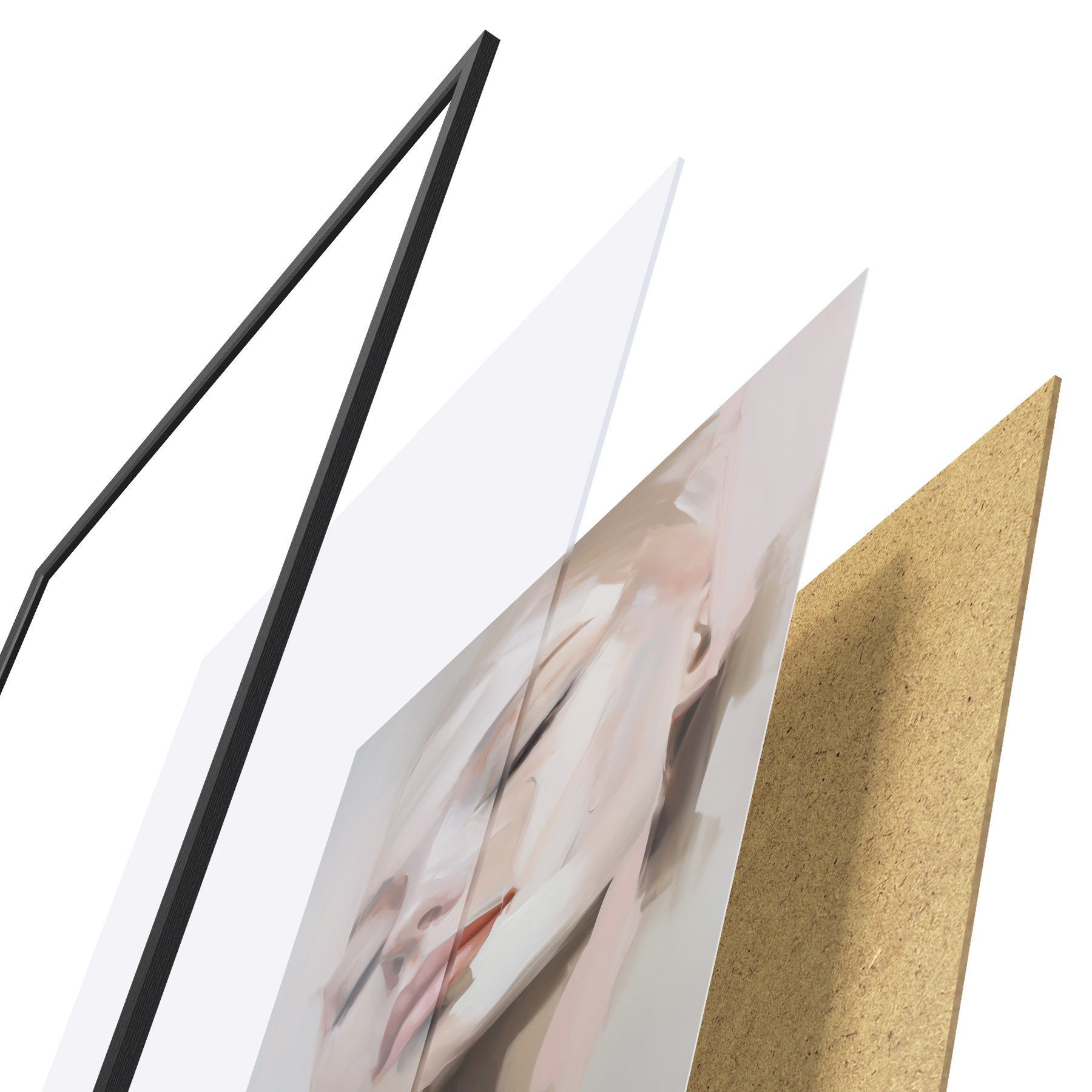 Poster Portrait abstrait d'une jeune femme f50977