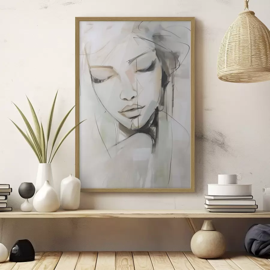 Papier peint Portrait, imitation d'un tableau f50979