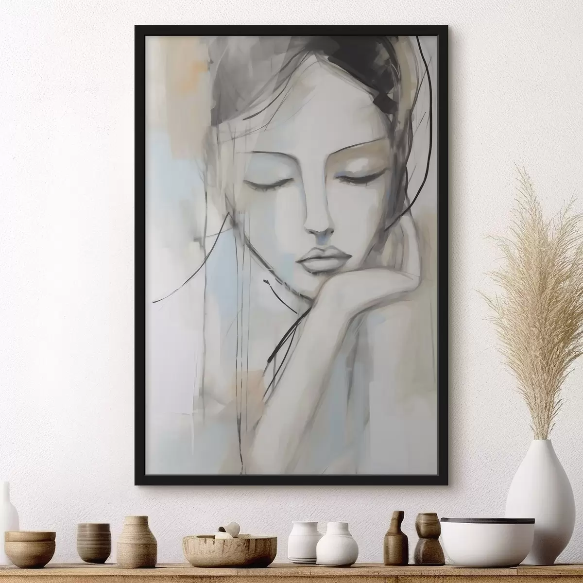 Poster Portrait abstrait, imitation d'un tableau f50980
