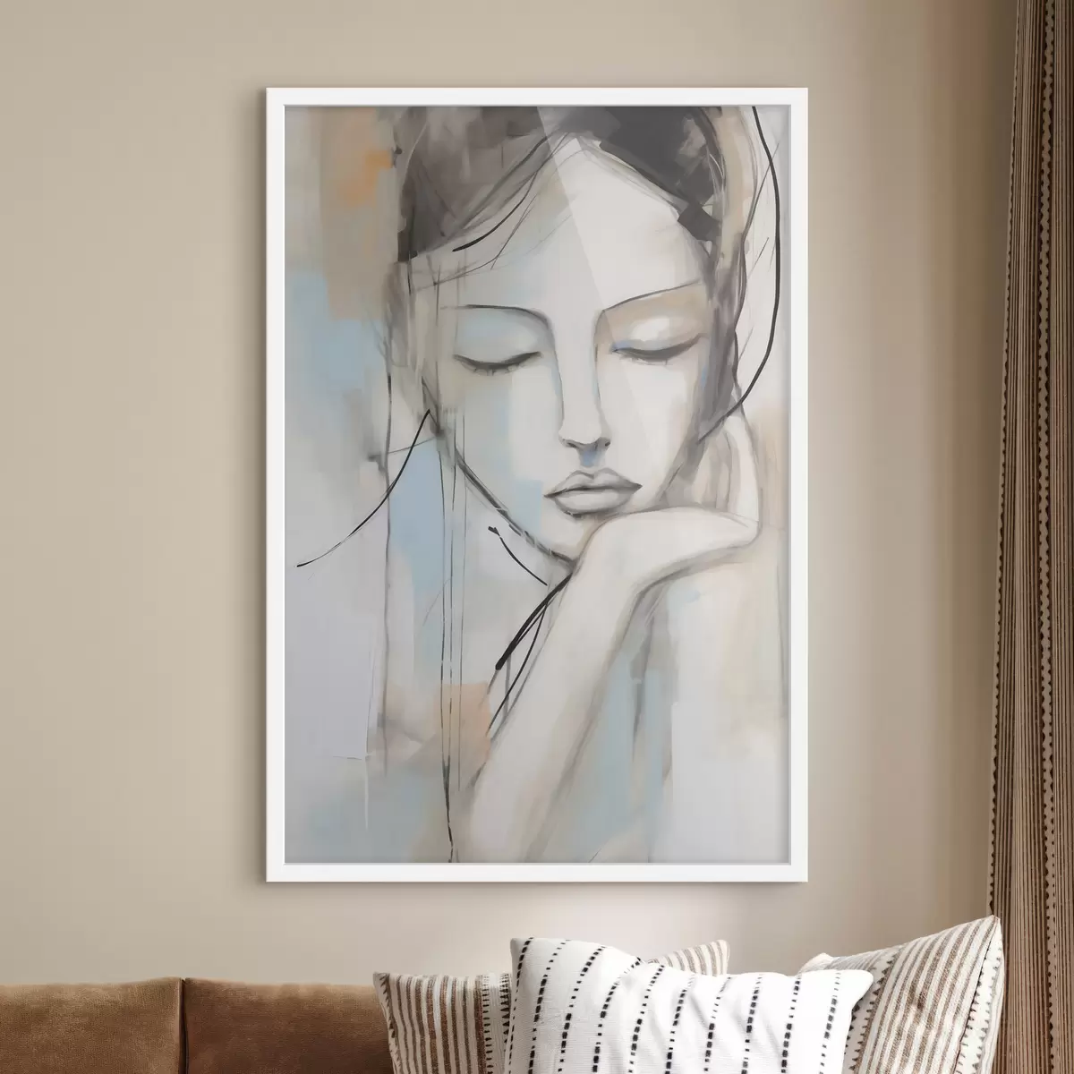 Poster Portrait abstrait, imitation d'un tableau f50980