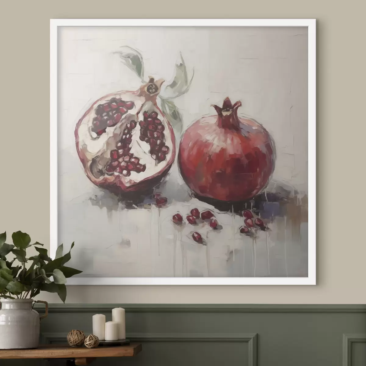 Poster Grenades mûres, peinture d'imitation f50981