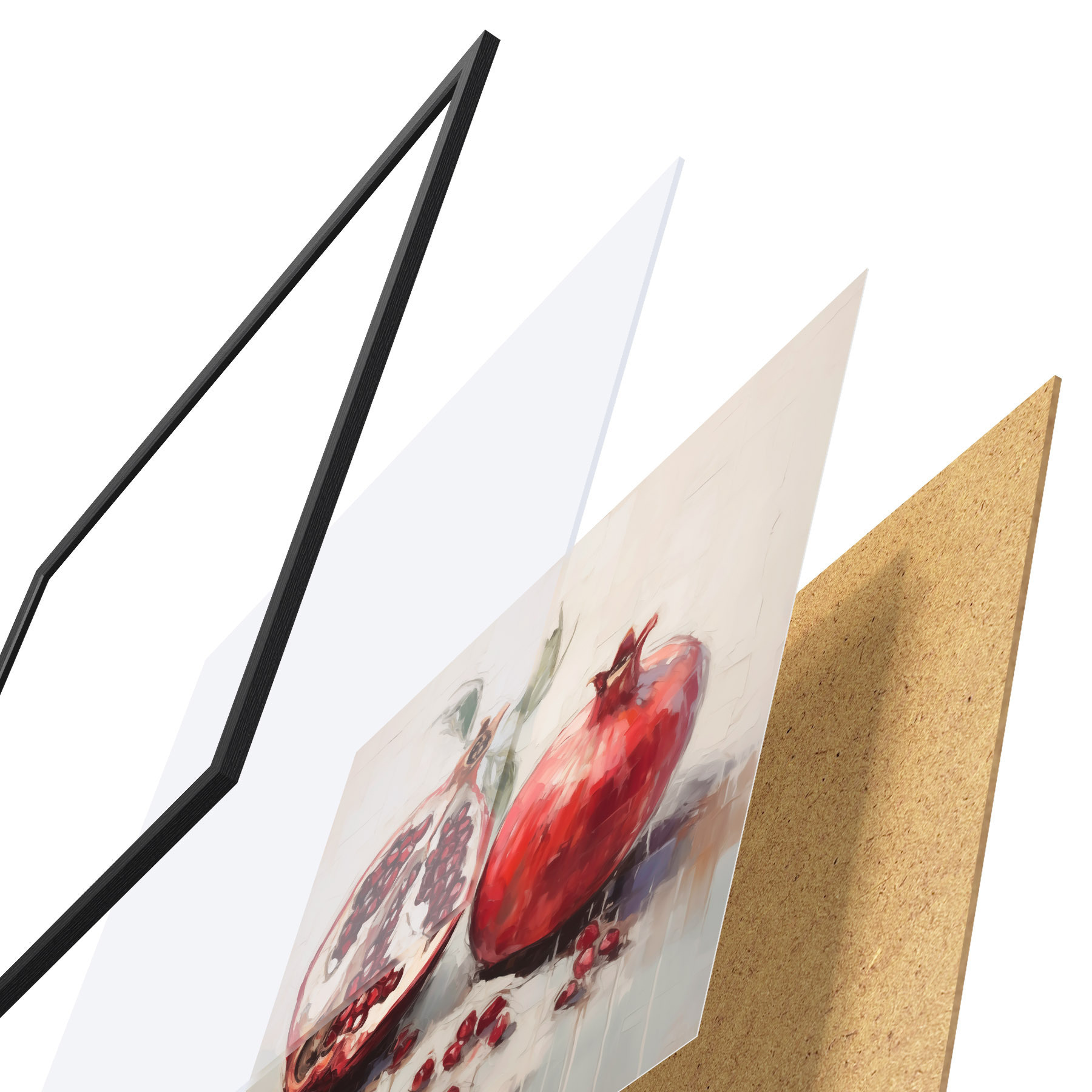 Poster Grenades mûres, peinture d'imitation f50981